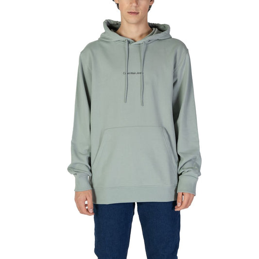 Calvin Klein Jeans Green Cotton Hoody Calvin Klein Jeans