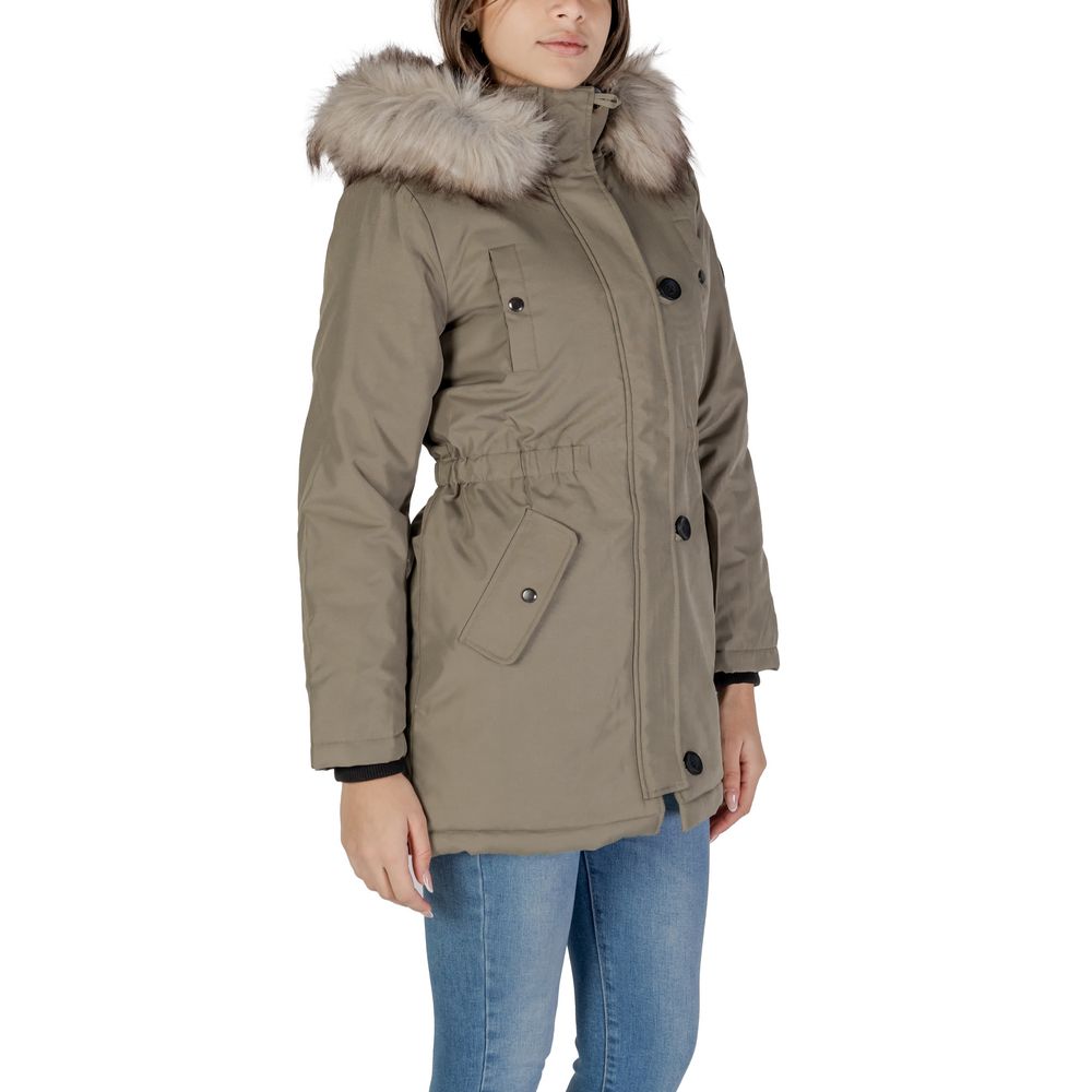 Only Green Polyester Parka Only