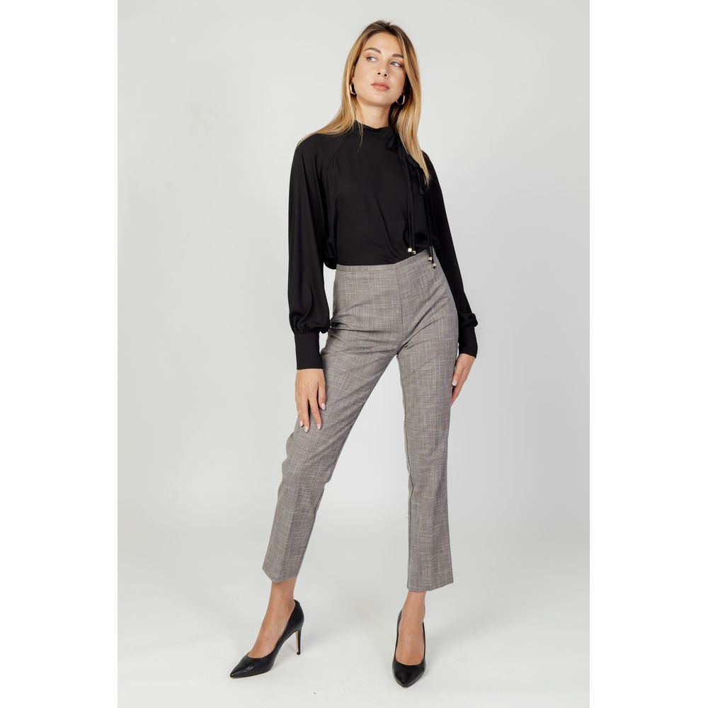 Sandro Ferrone Gray Polyester Pant Sandro Ferrone