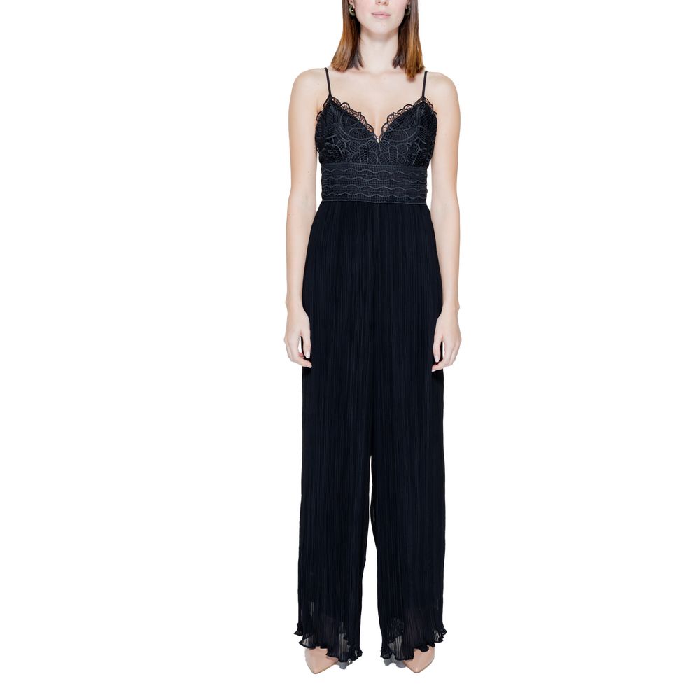 Guess Black Polyester Jumpsuit Guess