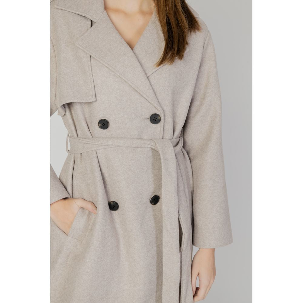 Only Beige Polyester Coat Only
