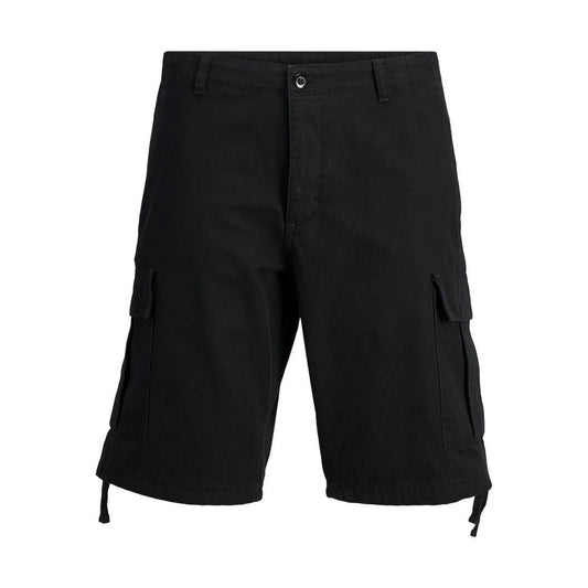Jack Jones Black Cotton Bermuda Jack Jones