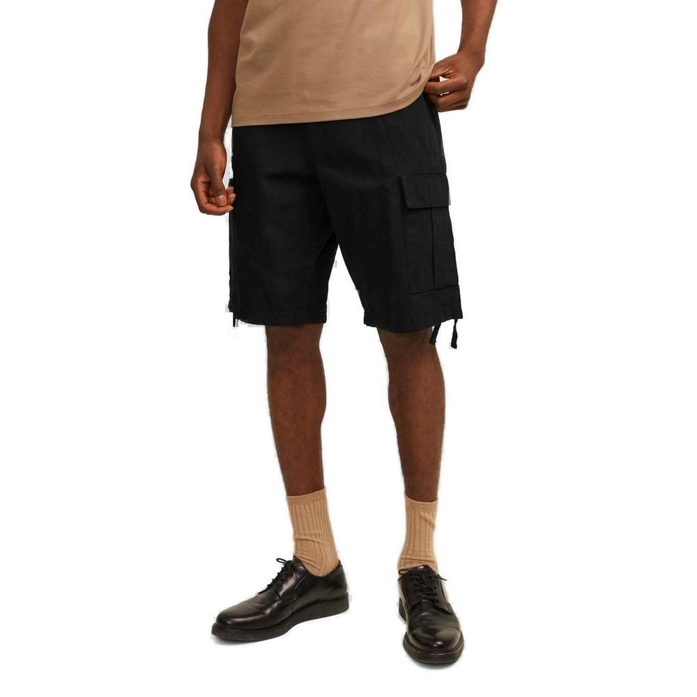 Jack Jones Black Cotton Bermuda Jack Jones