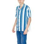 Jack Jones Blue Viscose Shortsleeve