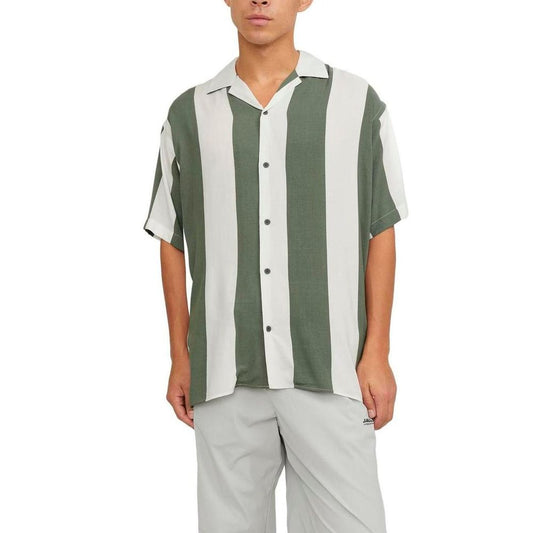 Jack Jones Green Viscose Shortsleeve Jack Jones