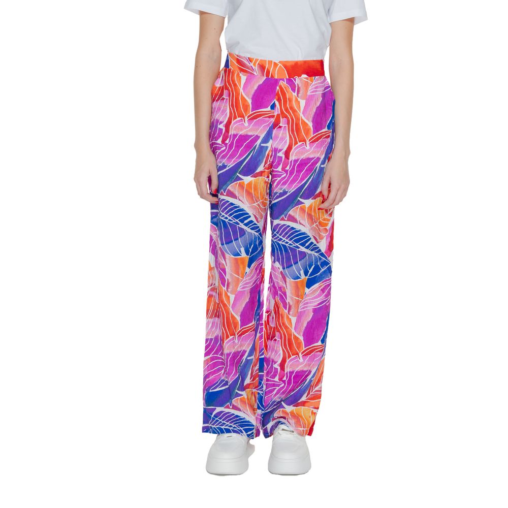 Vila Clothes Multicolor Viscose Casual Pants Vila Clothes
