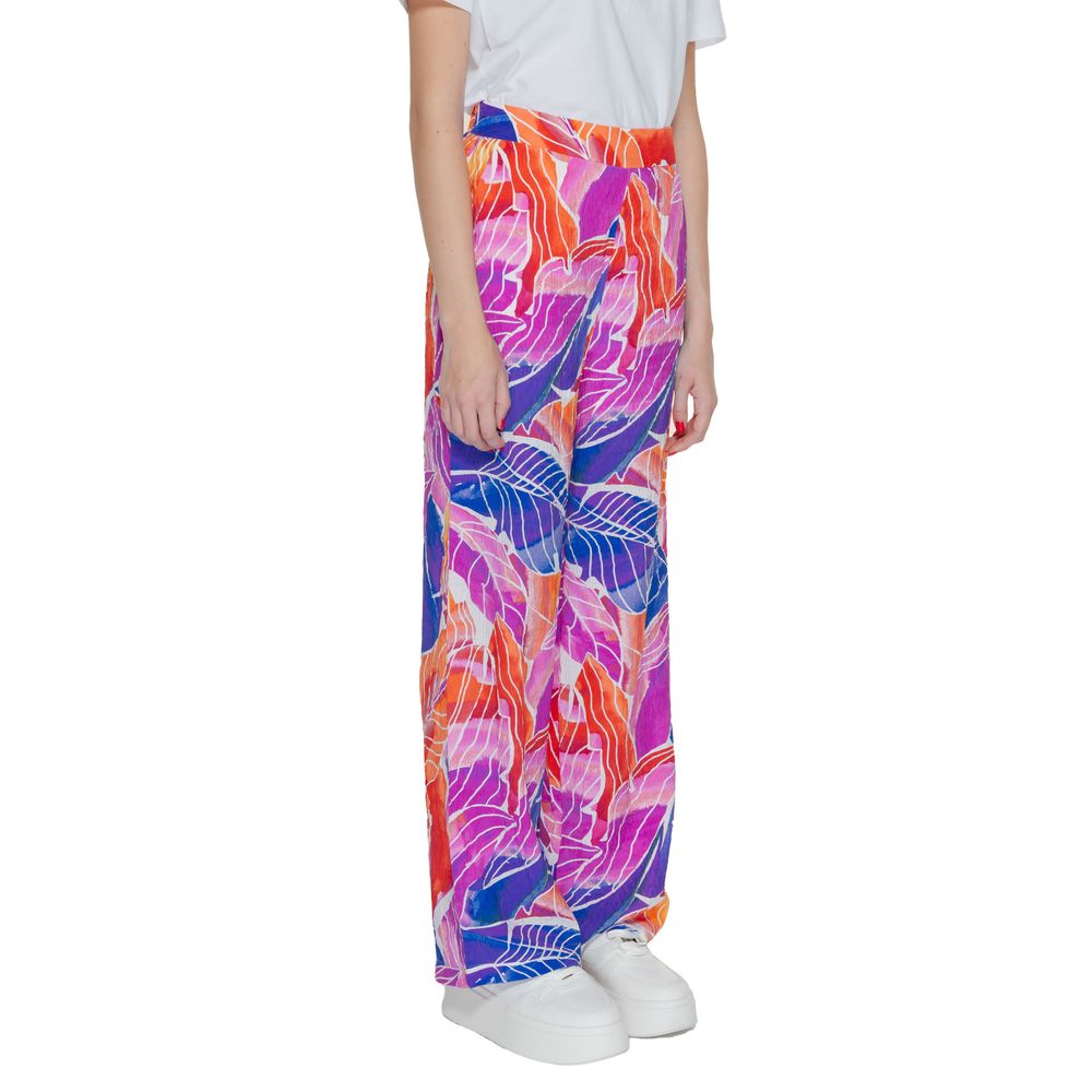 Vila Clothes Multicolor Viscose Casual Pants Vila Clothes