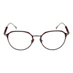 Red metal glasses frames by Tod's, stylish and modern eyewear with sleek design and clear lenses.
