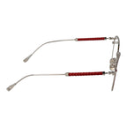 Red Tod's metal glasses frames with sleek design and clear lenses, featuring a modern and stylish eyewear look.