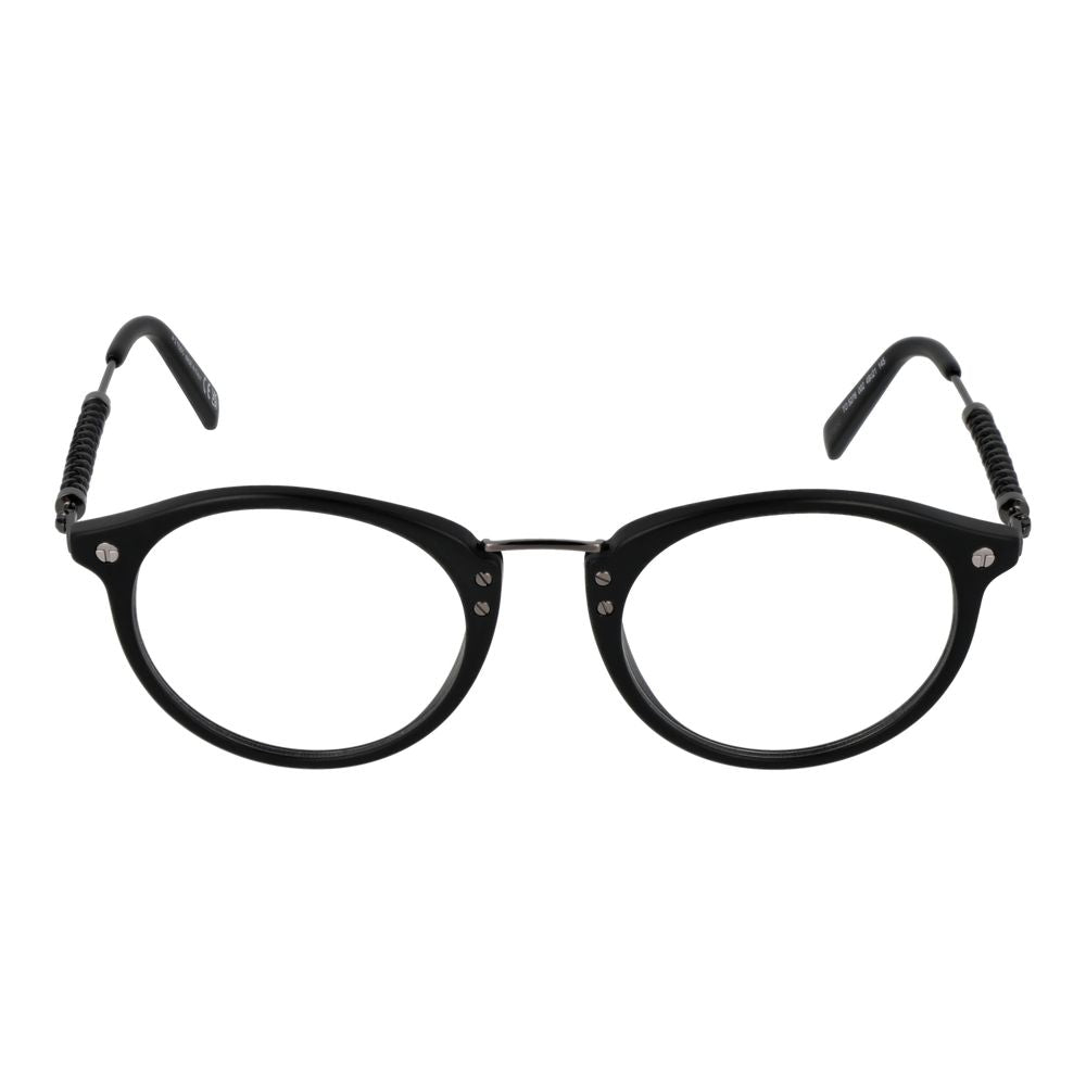 Black Tod's acetate glasses frames with sleek design and clear lenses, stylish and lightweight for everyday wear.