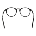 Black Tod's acetate glasses frames with clear lenses, stylish and lightweight for a sophisticated look.