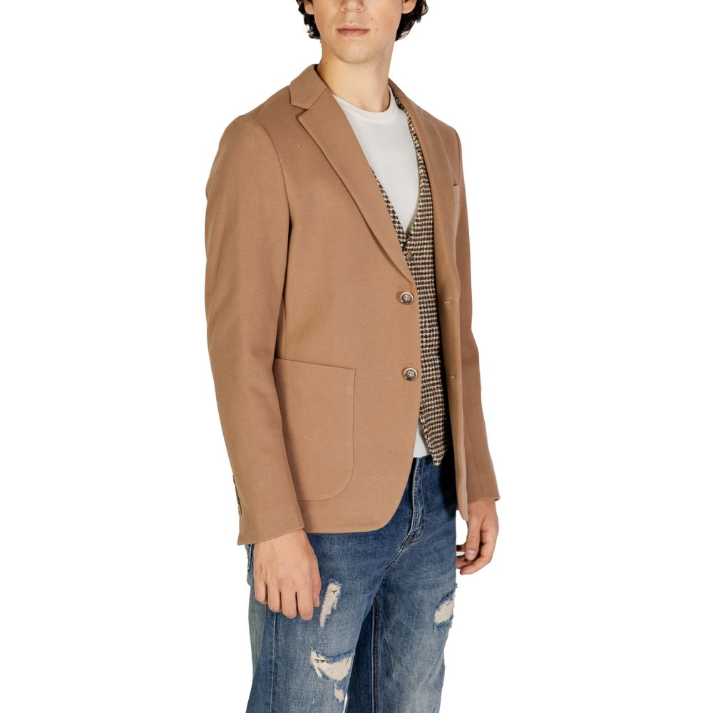 Gianni Lupo Beige Cotton Blazer Gianni Lupo