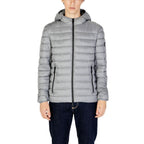 Gianni Lupo Gray Polyamide Coat Gianni Lupo