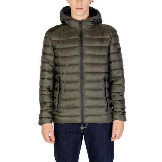 Gianni Lupo Green Polyamide Jackets & Coat Gianni Lupo