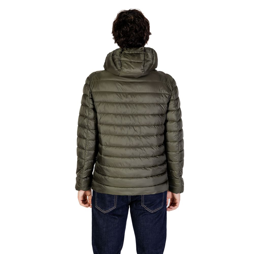 Gianni Lupo Green Polyamide Jackets & Coat Gianni Lupo