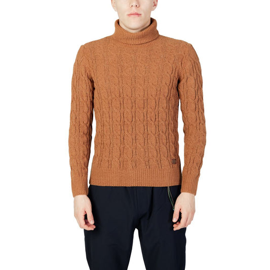 Gianni Lupo Brown Synthetic Turtleneck Gianni Lupo