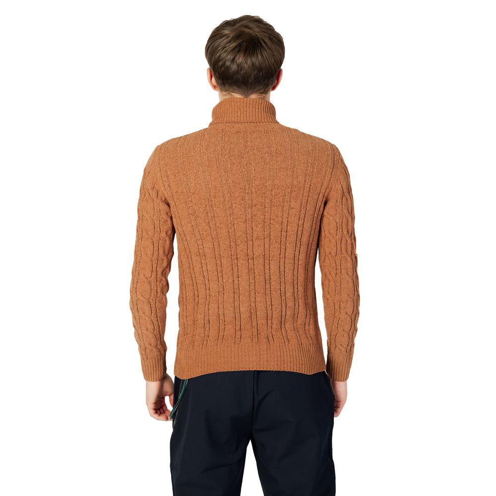 Gianni Lupo Brown Synthetic Turtleneck Gianni Lupo