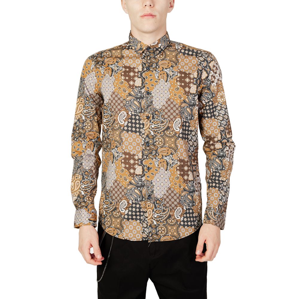 Gianni Lupo Beige Cotton Shirt Gianni Lupo