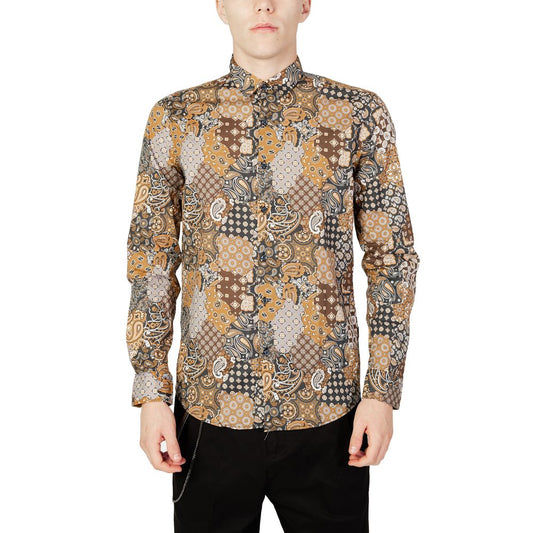 Gianni Lupo Beige Cotton Shirt Gianni Lupo