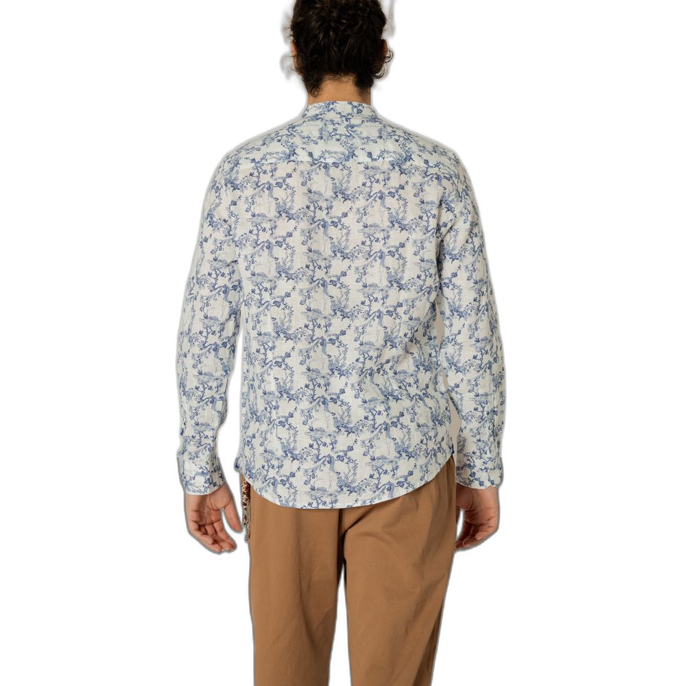 Gianni Lupo Blue Linen Shirt Gianni Lupo
