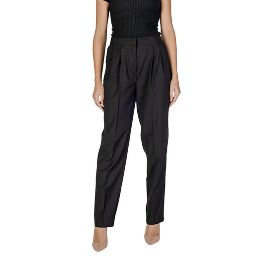 Vila Clothes Black Polyester Pant Vila Clothes