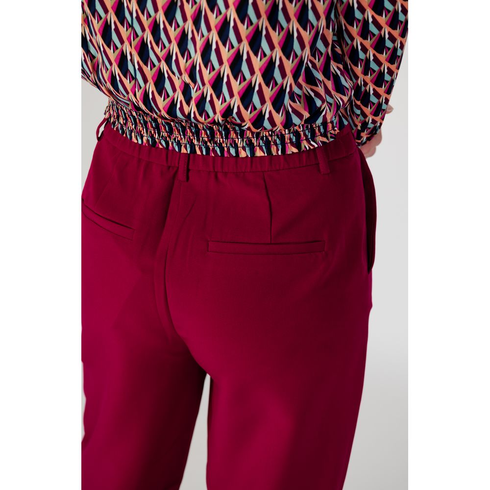 Vila Clothes Bordeaux Polyester Pant Vila Clothes