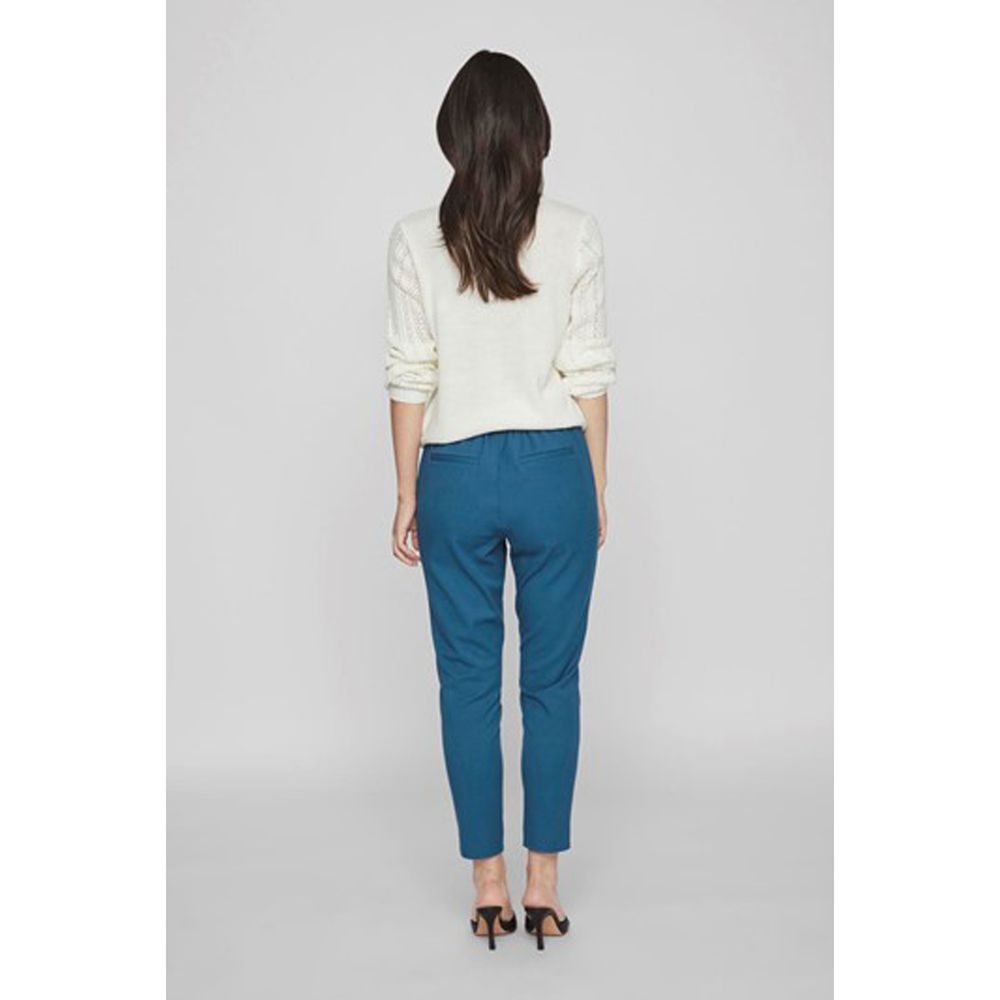 Vila Clothes Blue Polyester Pant Vila Clothes