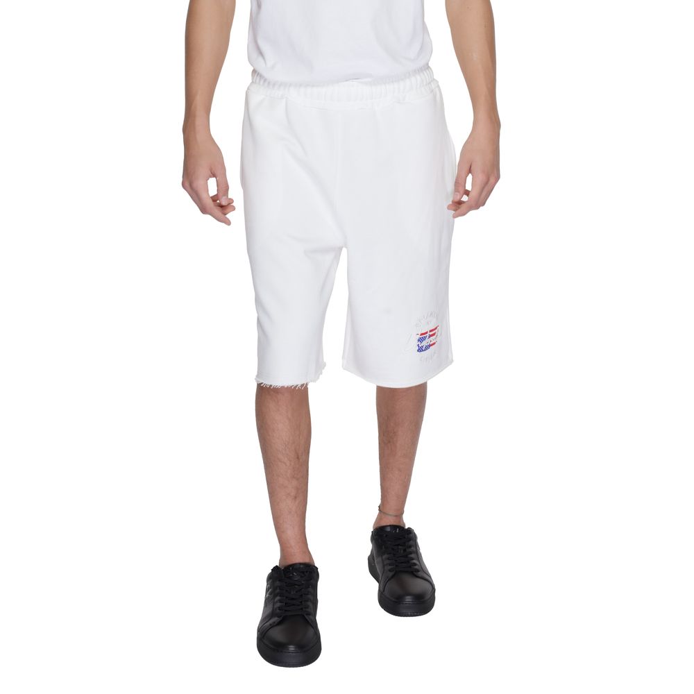 Underclub White Cotton Bermuda Shorts Underclub