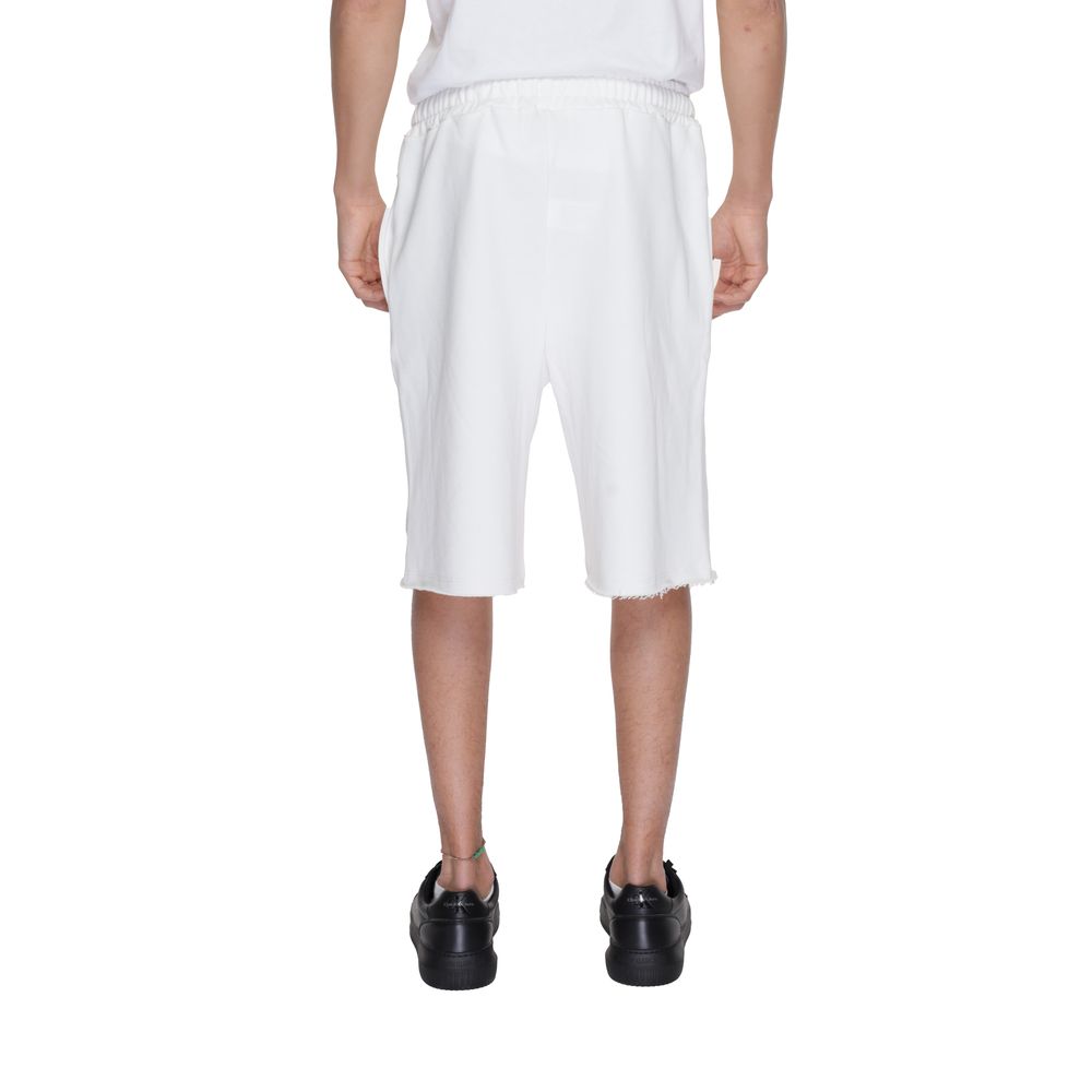 Underclub White Cotton Bermuda Shorts Underclub
