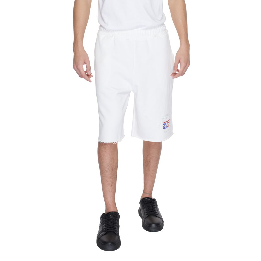 Underclub White Cotton Bermuda Shorts Underclub