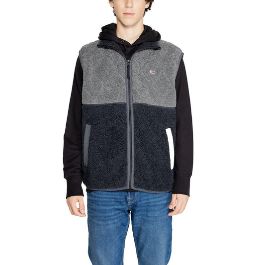 Tommy Hilfiger Jeans Black Recycled Polyester Sleveless Jacket Tommy Hilfiger Jeans