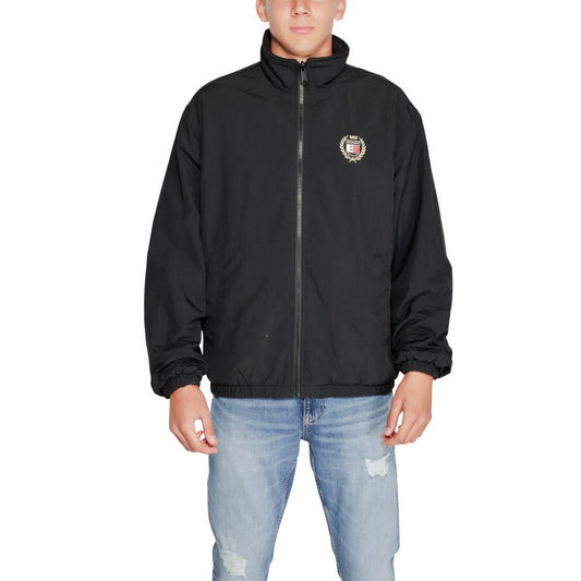 Tommy Hilfiger Jeans Black Recycled Polyester Jackets & Coat Tommy Hilfiger Jeans