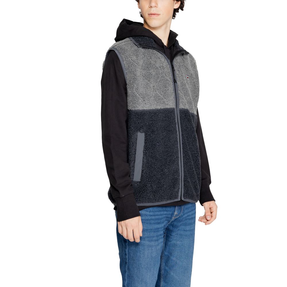 Tommy Hilfiger Jeans Black Recycled Polyester Sleveless Jacket Tommy Hilfiger Jeans
