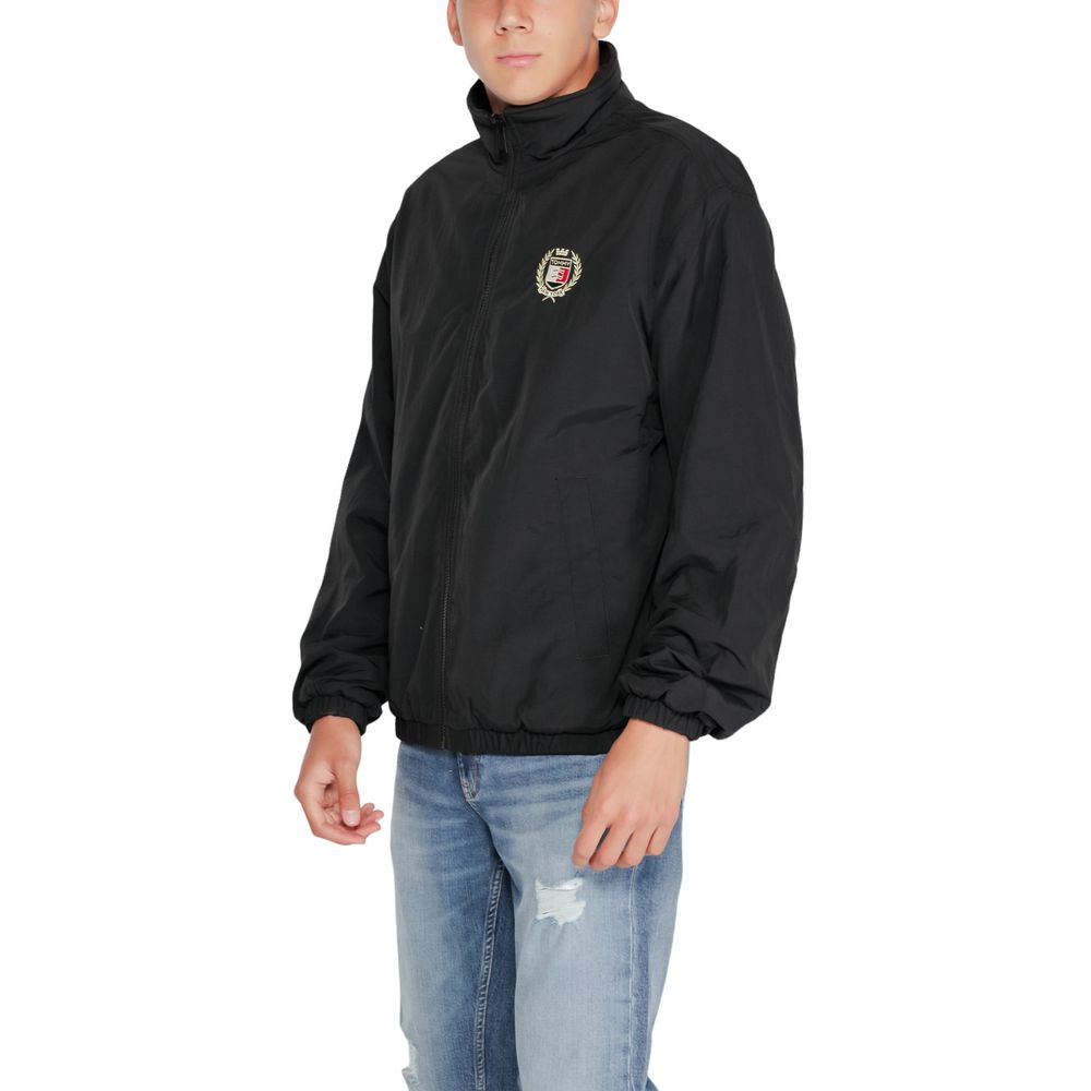 Tommy Hilfiger Jeans Black Recycled Polyester Jackets & Coat Tommy Hilfiger Jeans