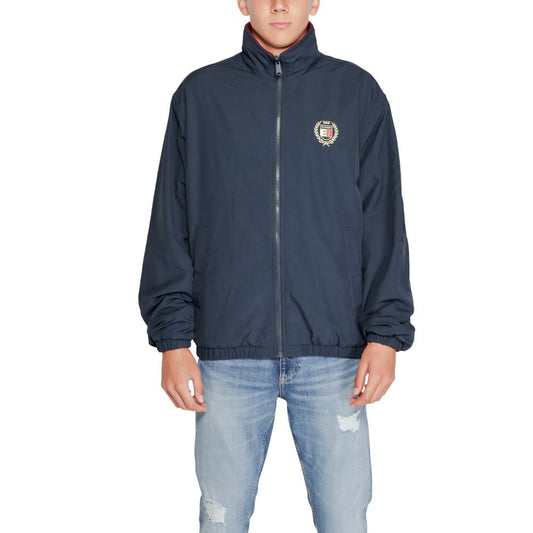 Tommy Hilfiger Jeans Blue Recycled Polyester Jackets & Coat Tommy Hilfiger Jeans