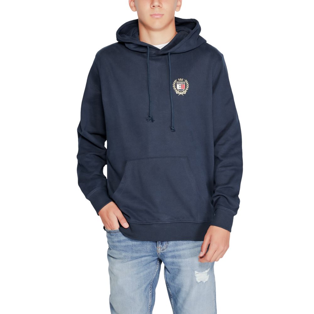 Tommy Hilfiger Jeans Blue Cotton Hoody Tommy Hilfiger Jeans