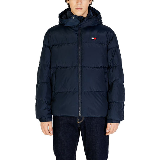 Tommy Hilfiger Jeans Blue Recycled Polyester Jackets & Coat Tommy Hilfiger Jeans