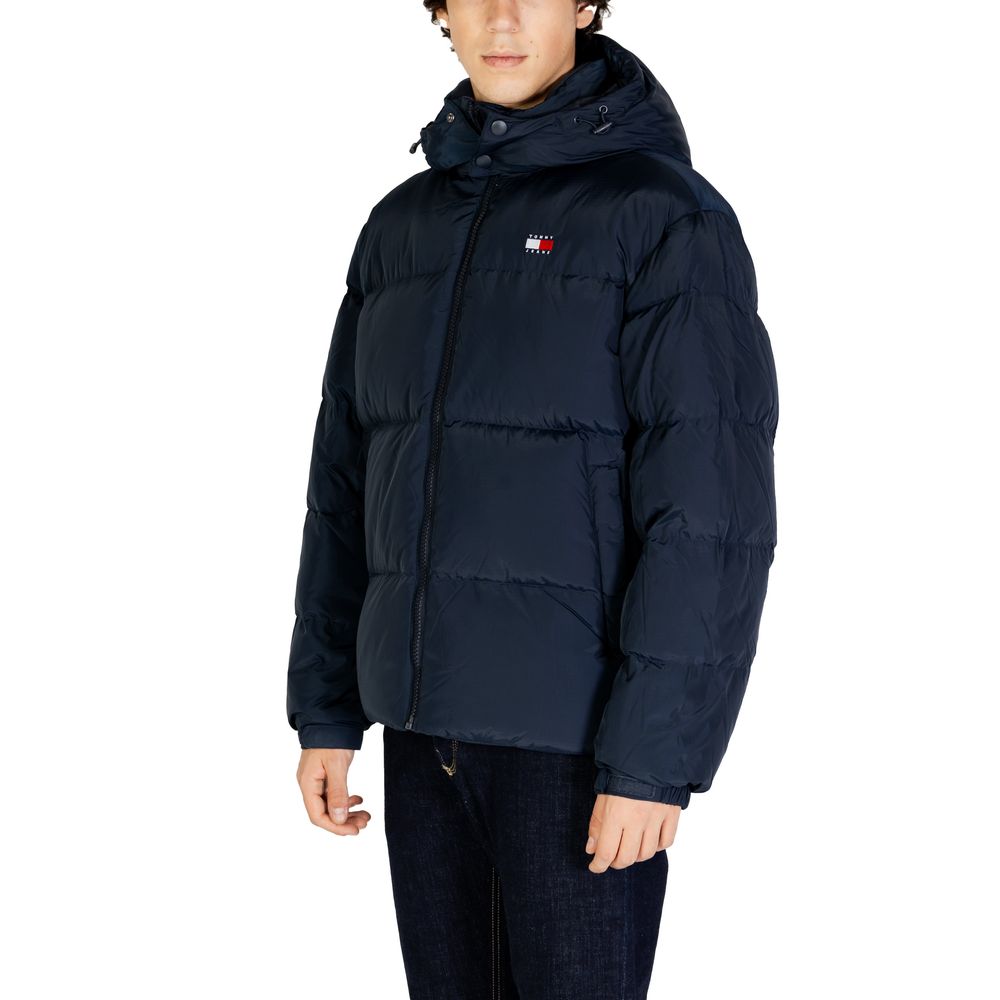 Tommy Hilfiger Jeans Blue Recycled Polyester Jackets & Coat Tommy Hilfiger Jeans