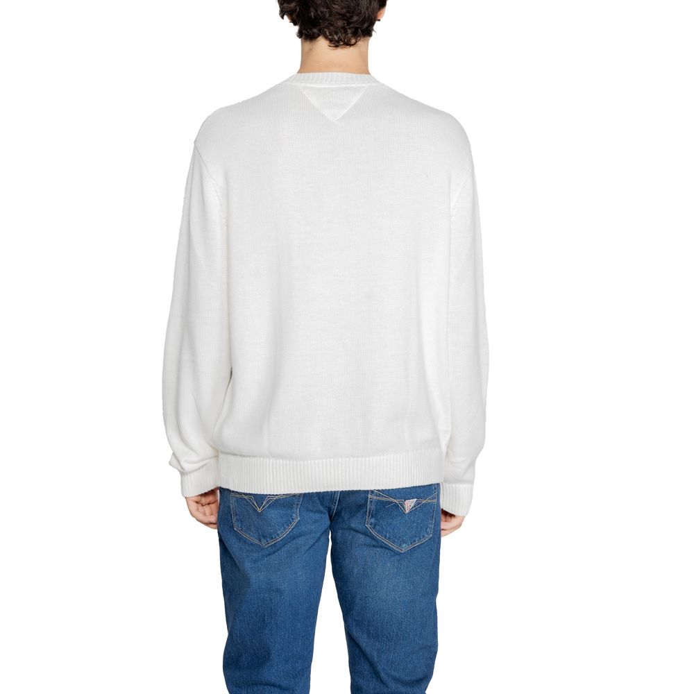 Tommy Hilfiger Jeans White Recycled Polyester Sweater Tommy Hilfiger Jeans