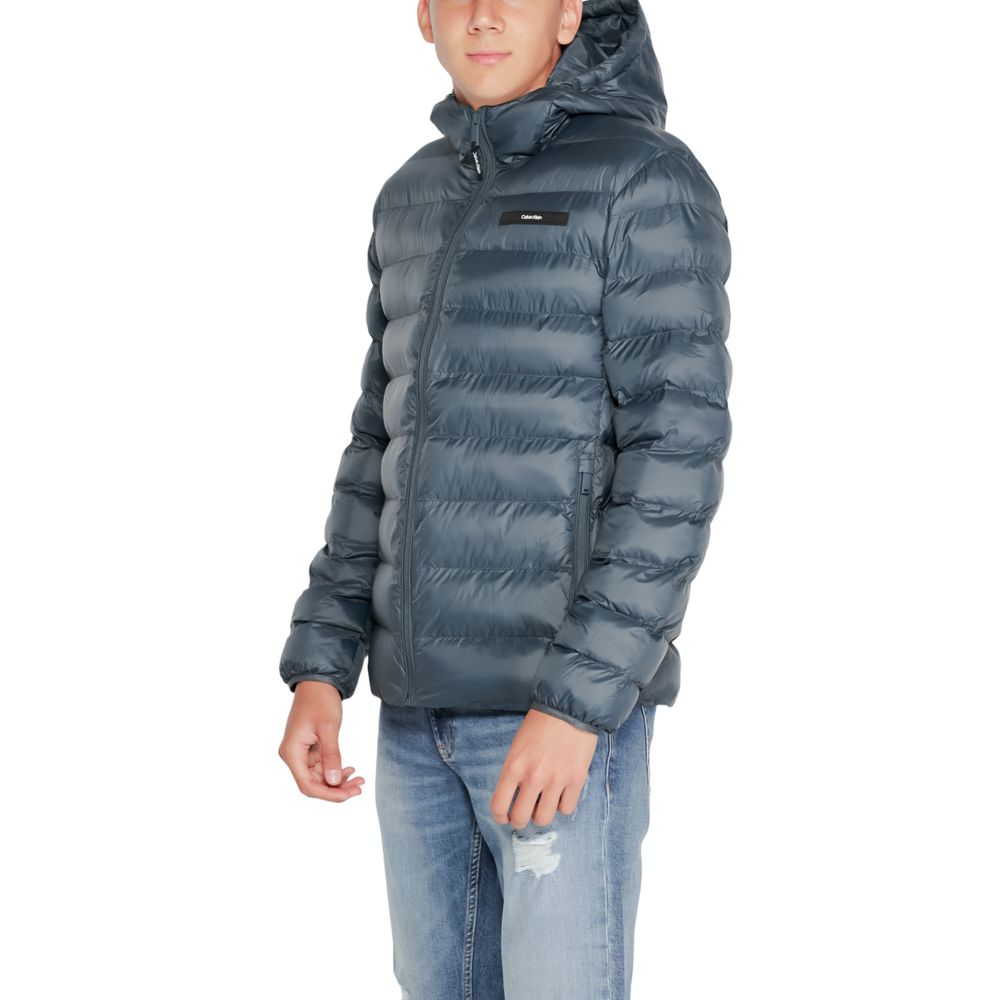 Calvin Klein Black Recycled Polyester Jackets & Coat Calvin Klein