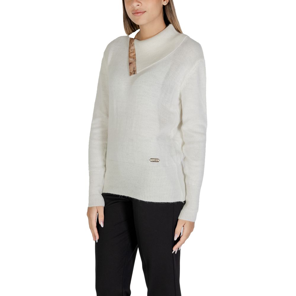 Alviero Martini Prima Classe White Viscose Sweater Alviero Martini Prima Classe