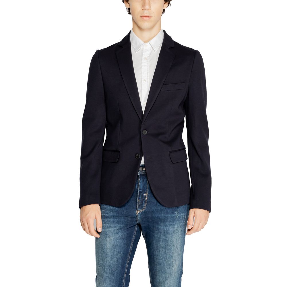 Antony Morato Blue Viscose Blazer Antony Morato