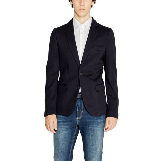 Antony Morato Blue Viscose Blazer Antony Morato