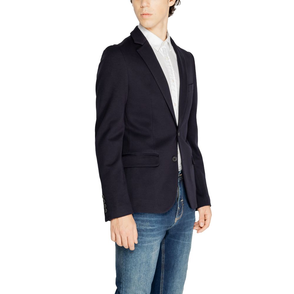 Antony Morato Blue Viscose Blazer Antony Morato