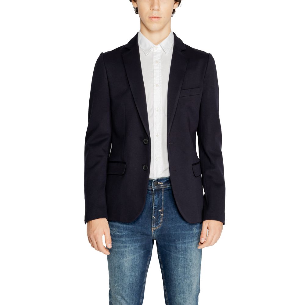 Antony Morato Blue Viscose Blazer Antony Morato