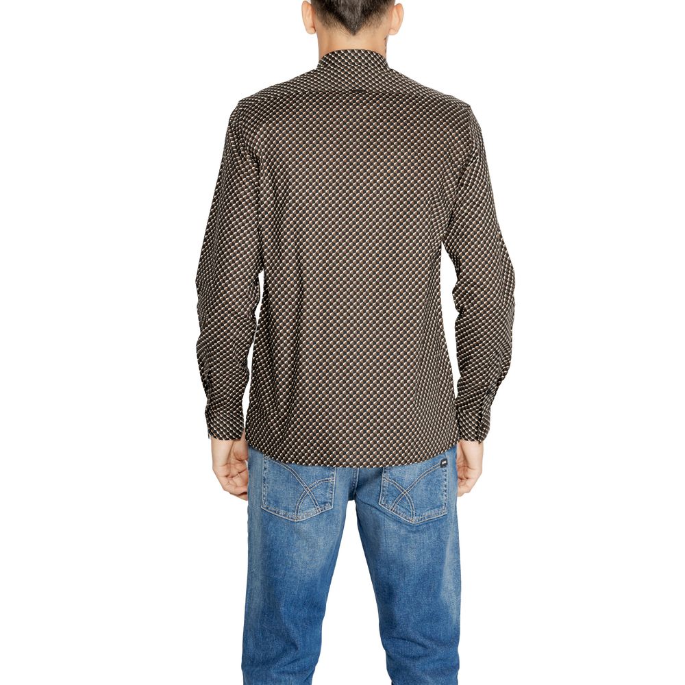Antony Morato Brown Cotton Shirt Antony Morato