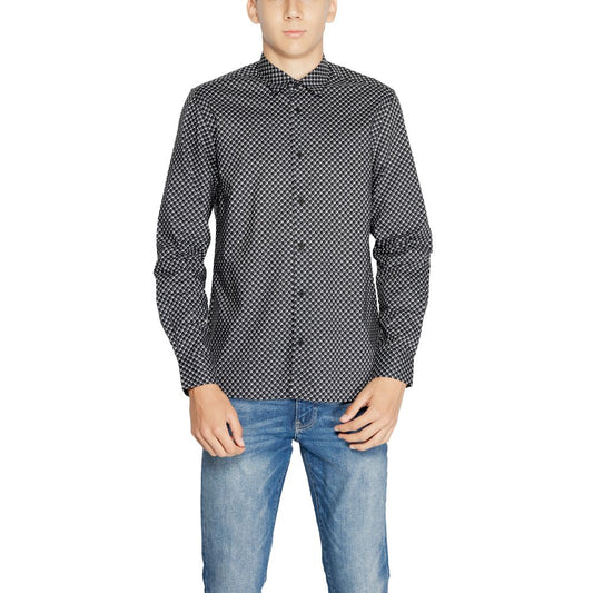 Antony Morato Gray Cotton Shirt Antony Morato