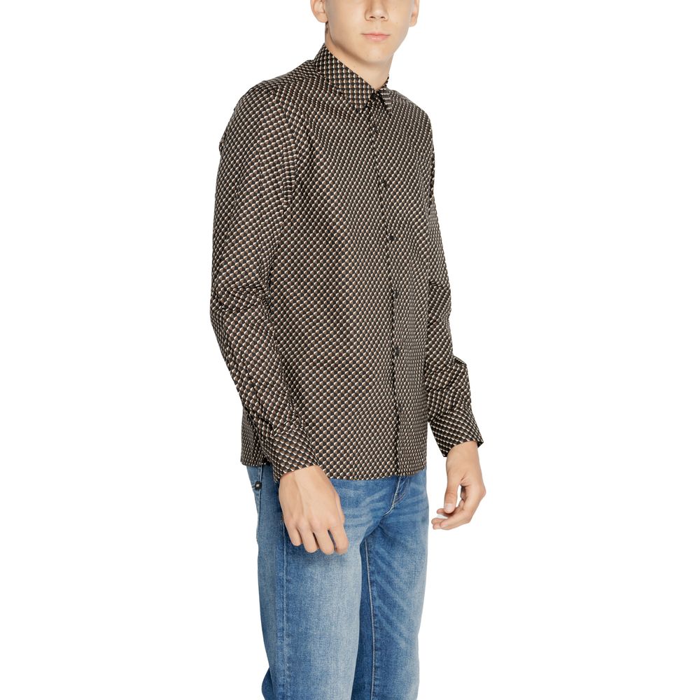Antony Morato Brown Cotton Shirt Antony Morato