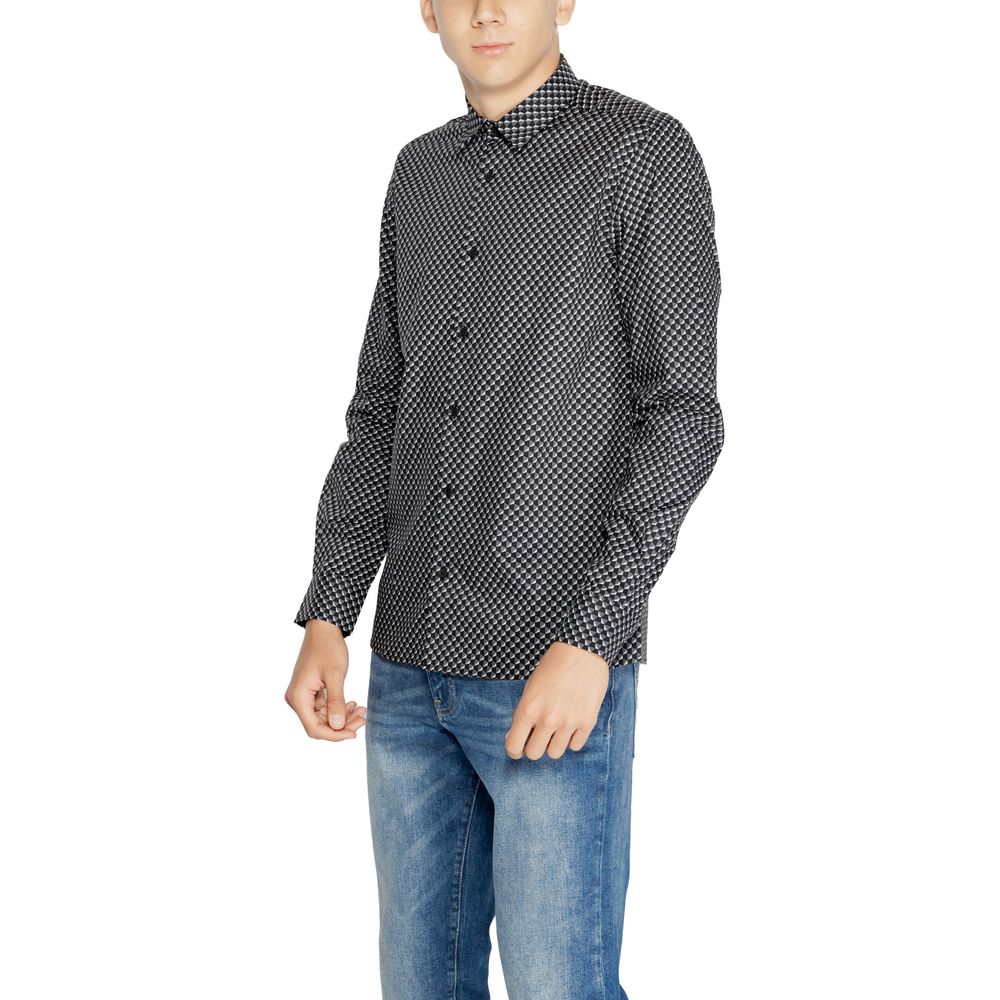 Antony Morato Gray Cotton Shirt Antony Morato