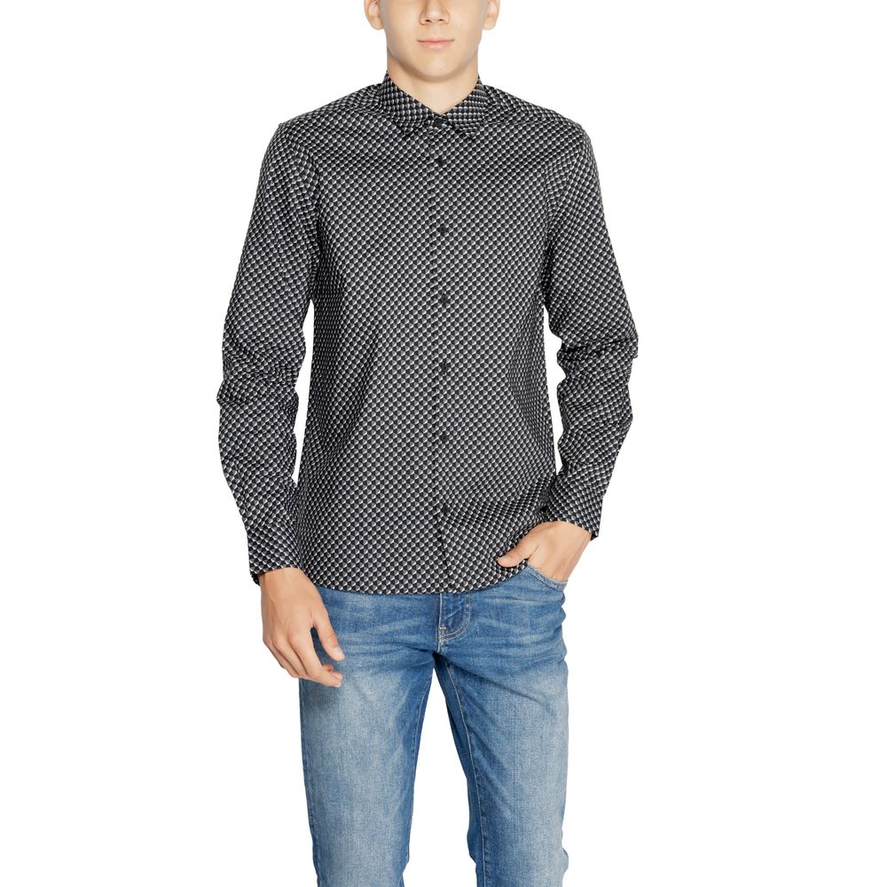 Antony Morato Gray Cotton Shirt Antony Morato